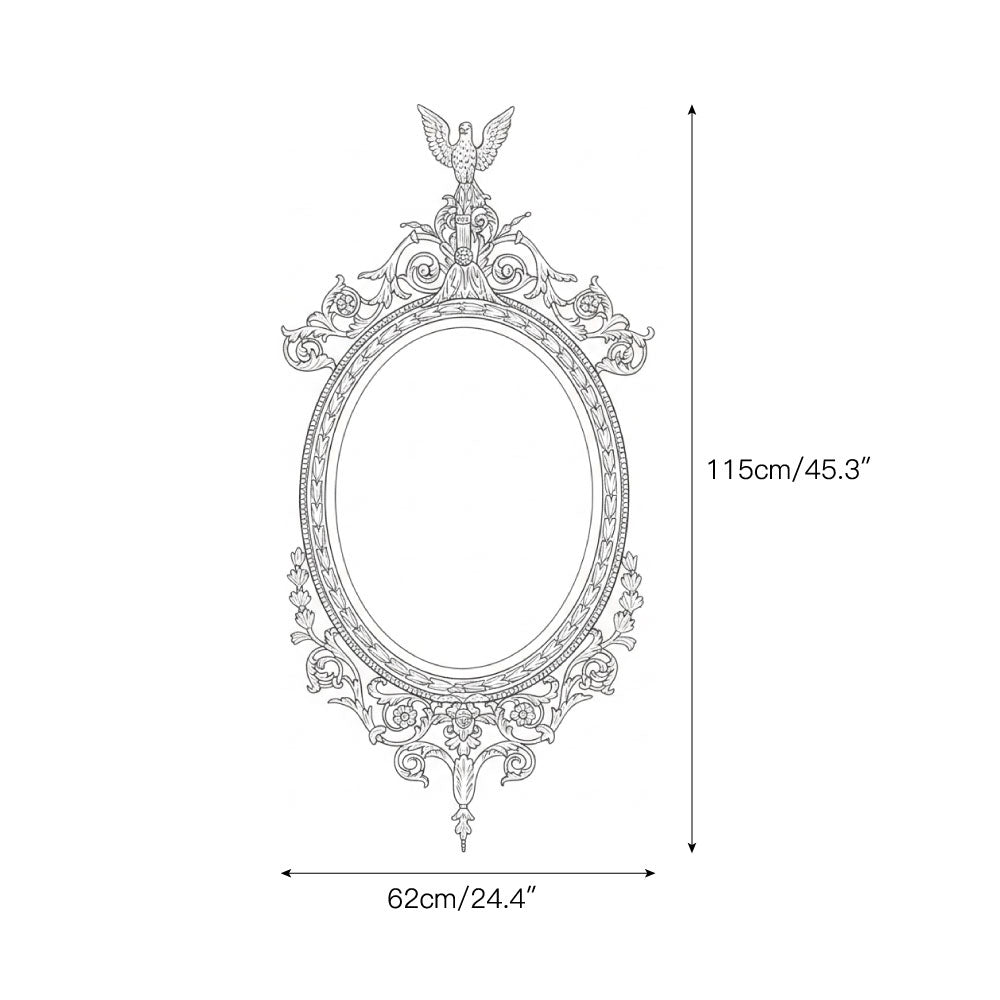 Aldenenne Belle Holzflache Wandspiegel