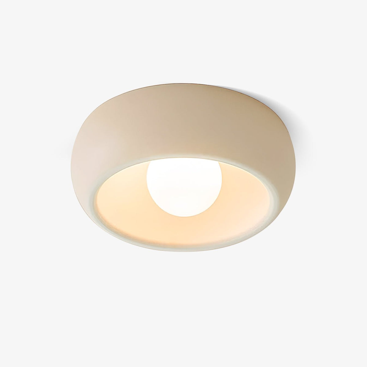 Talemu zeitgenössische minimalistische runde Deckenleuchte aus Milchglas
