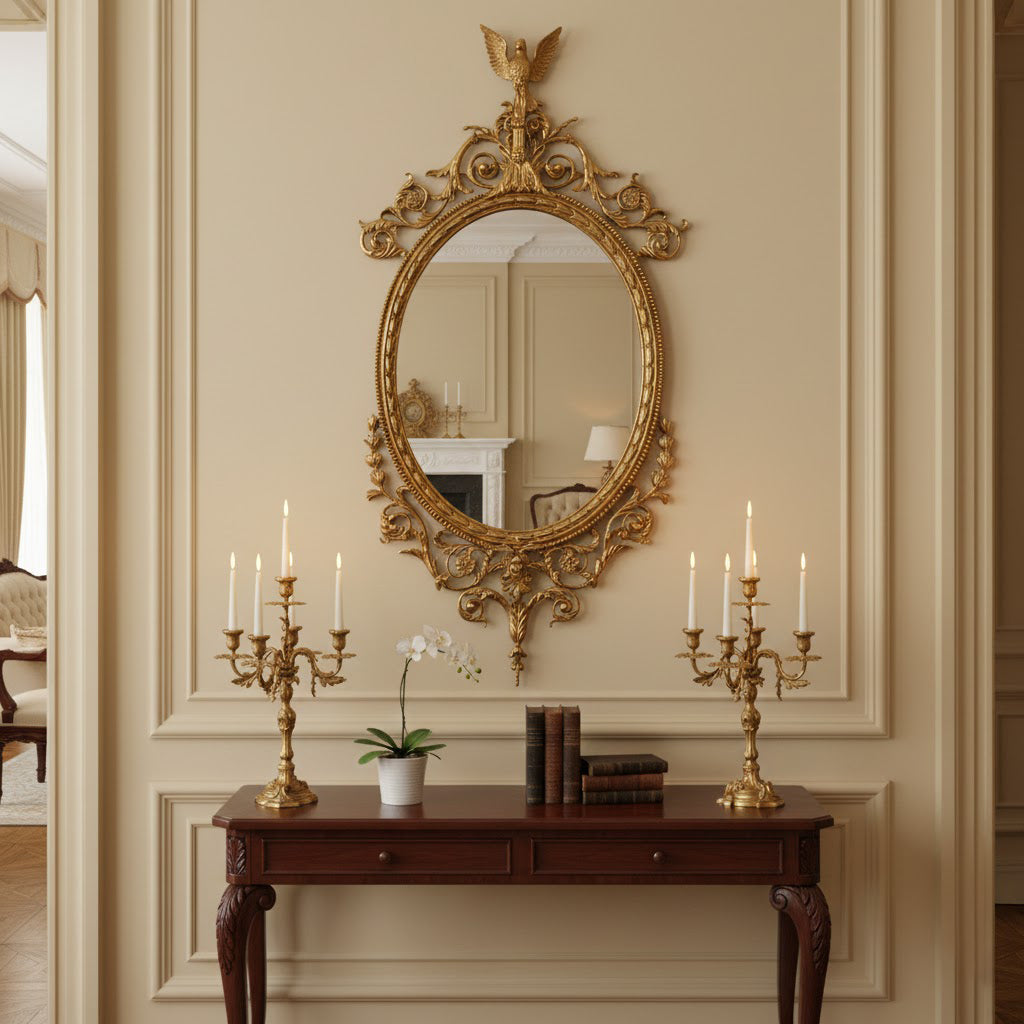 Aldenenne Belle Holzflache Wandspiegel
