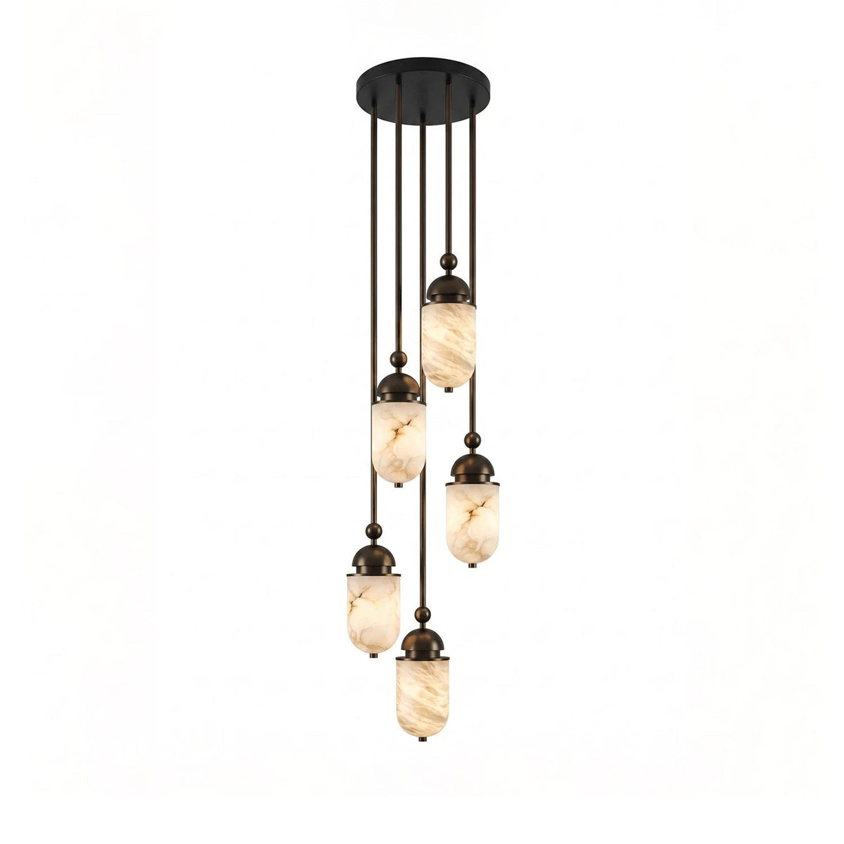 Whitcombe Pendelleuchte aus Alabasterholz
