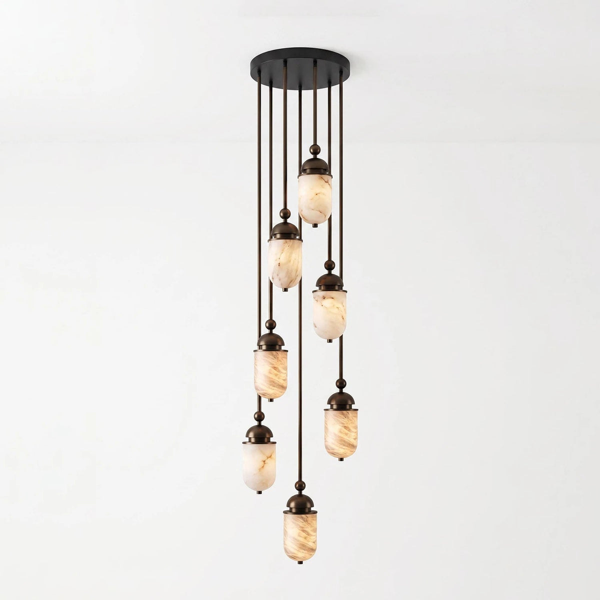 Whitcombe Pendelleuchte aus Alabasterholz