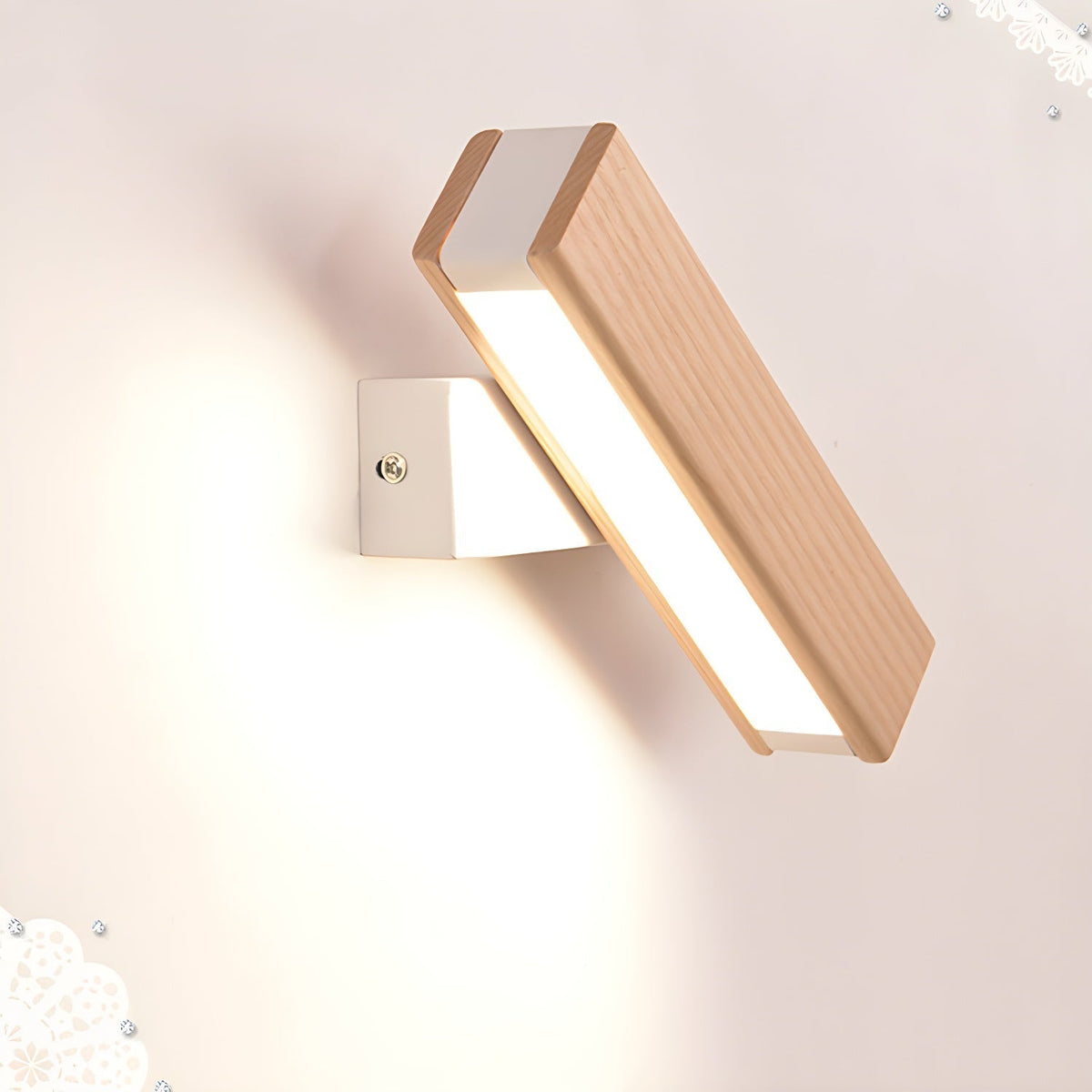 Nave Holz- und Acryl-Wandleuchte