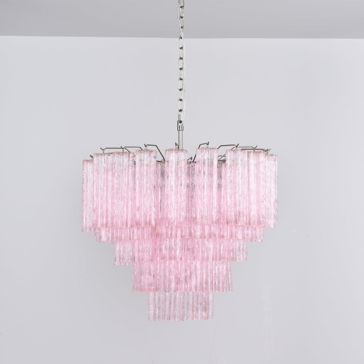 Celoora Kronleuchter Rosa Glas Mehrstufig Romantischer Glanz