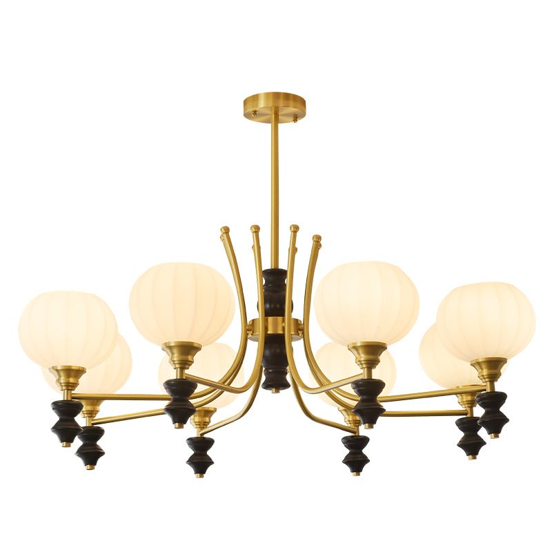 Zavenen Kronleuchter im traditionellen Vintage-Stil aus Messing und Holz