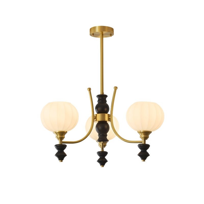 Zavenen Kronleuchter im traditionellen Vintage-Stil aus Messing und Holz
