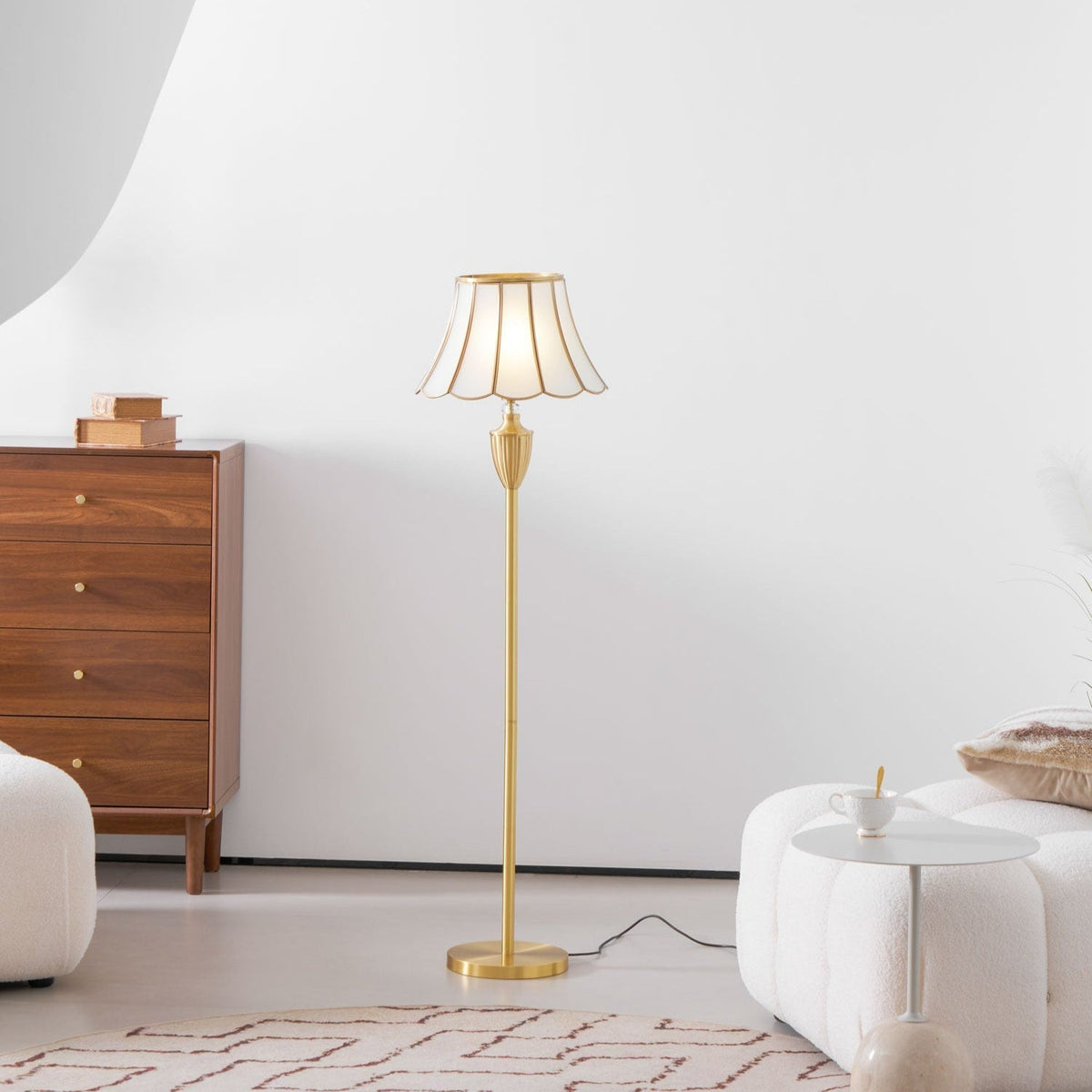 Caselette Messing luxuriöse Stehleuchte