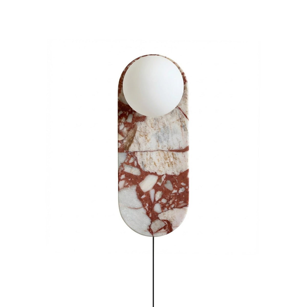 Lucie Rote Wandleuchte mit Stecker