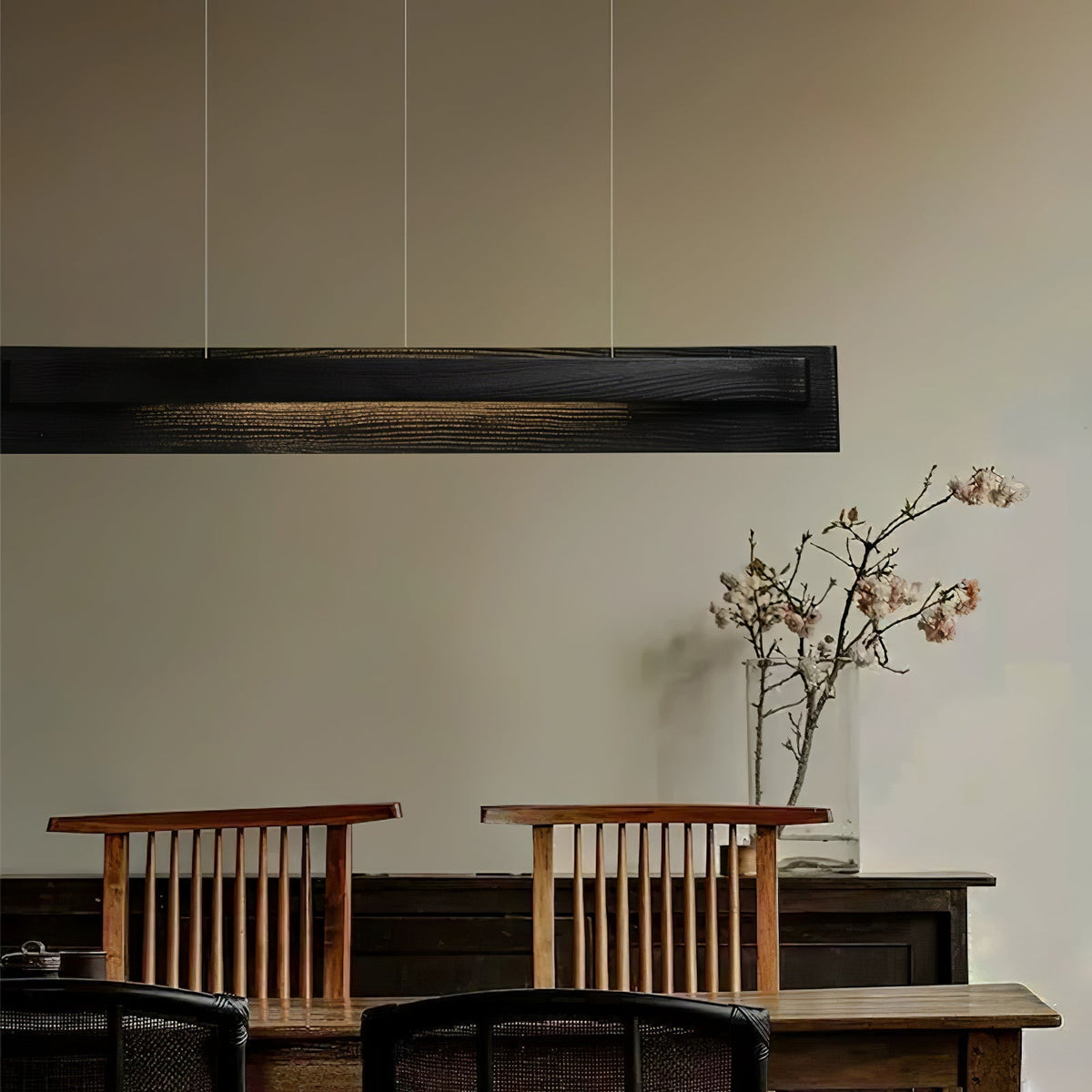 Zaraeyra Minimalistische Pendelleuchte aus Holz