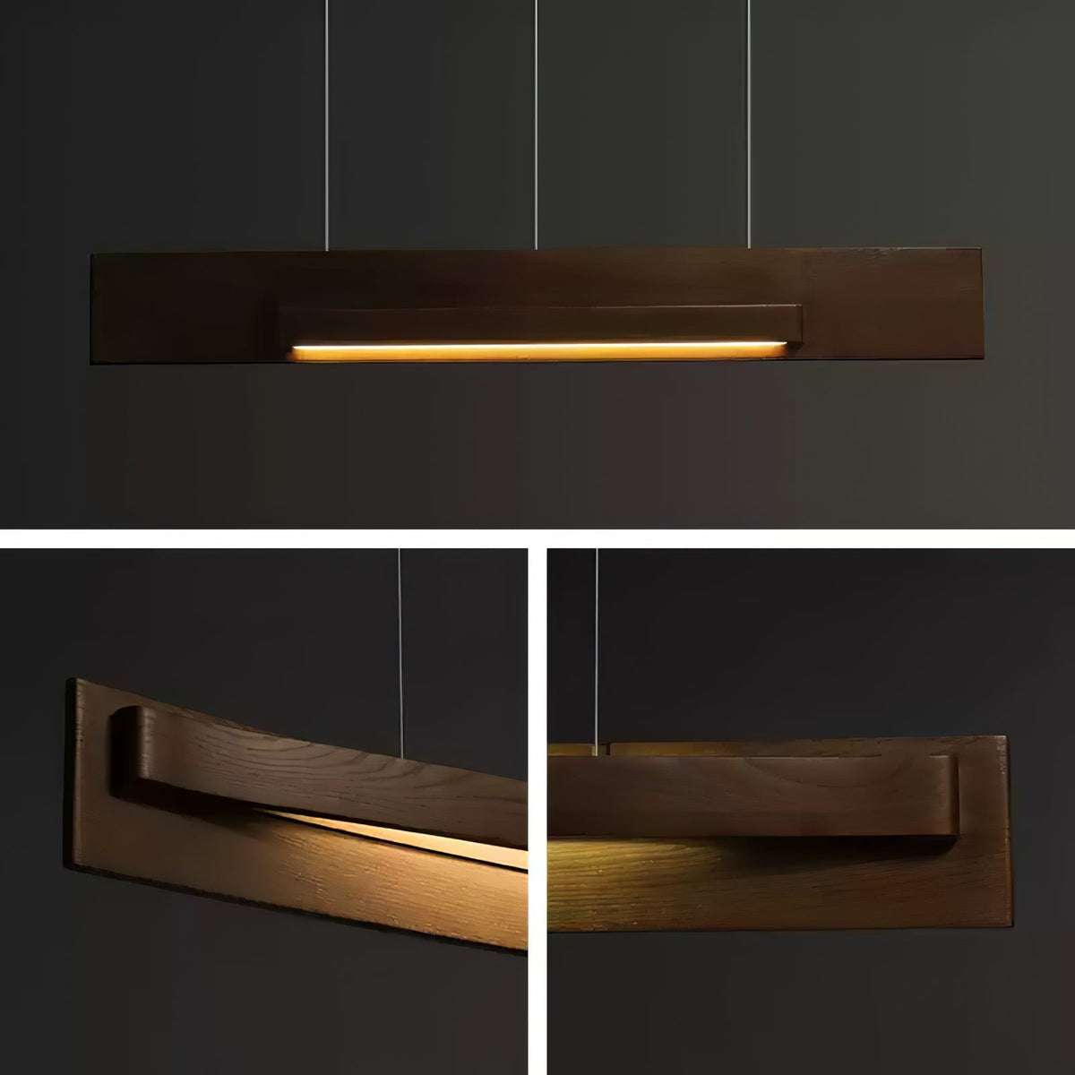 Zaraeyra Minimalistische Pendelleuchte aus Holz