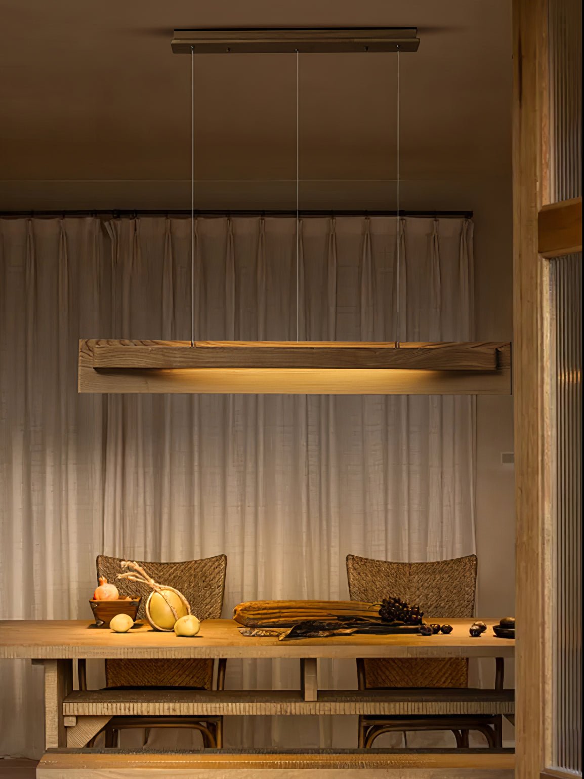 Zaraeyra Minimalistische Pendelleuchte aus Holz