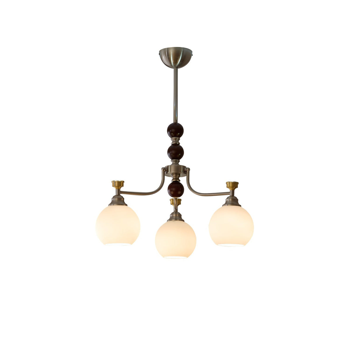 Eursoria Kronleuchter aus Holz und Glas im traditionellen Kunst-Orb-Stil