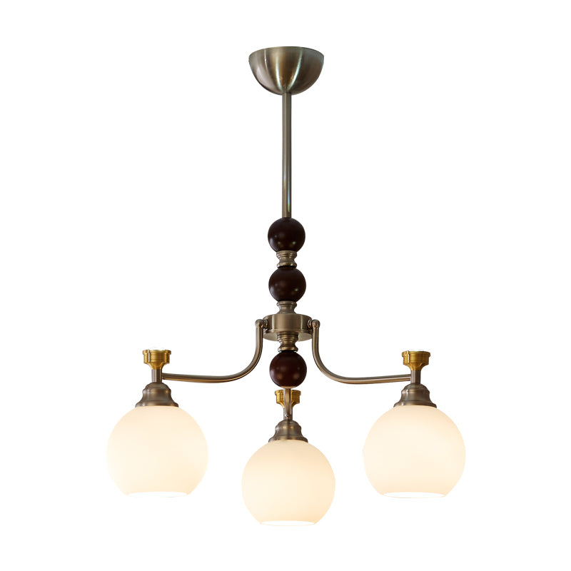 Eursoria Kronleuchter aus Holz und Glas im traditionellen Kunst-Orb-Stil