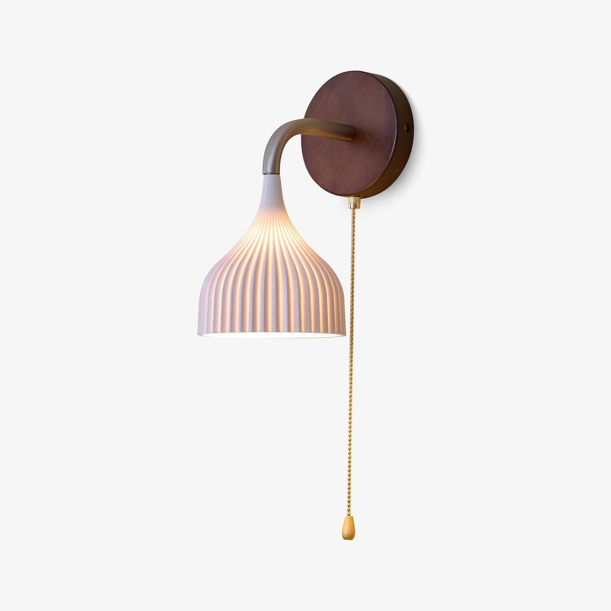 Cimararae Elegance Classic Holz-Wandleuchte