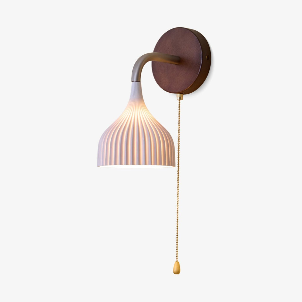 Cimararae Elegance Classic Holz-Wandleuchte