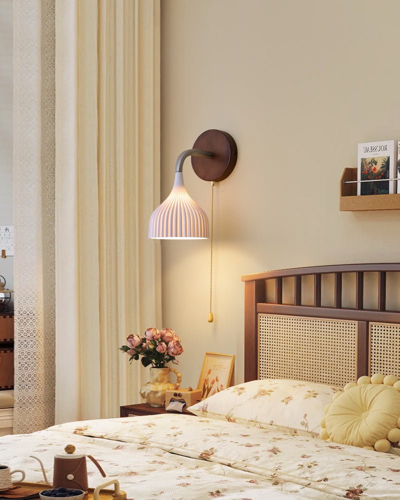 Cimararae Elegance Classic Holz-Wandleuchte