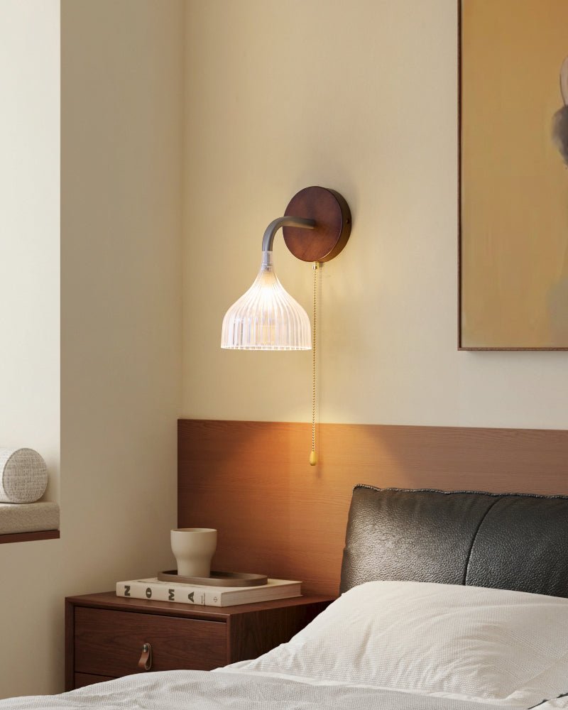 Cimararae Elegance Classic Holz-Wandleuchte
