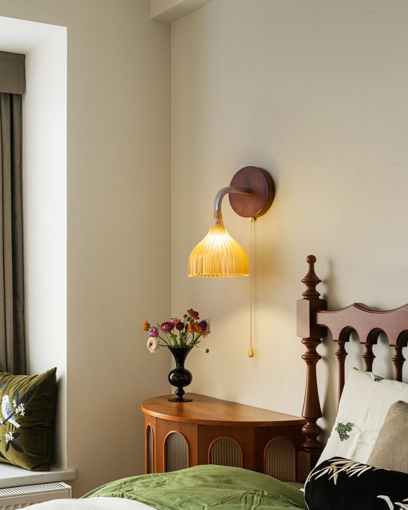 Cimararae Elegance Classic Holz-Wandleuchte