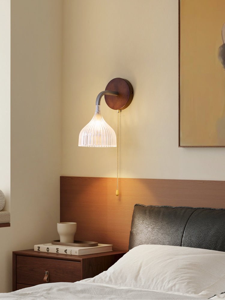 Cimararae Elegance Classic Holz-Wandleuchte