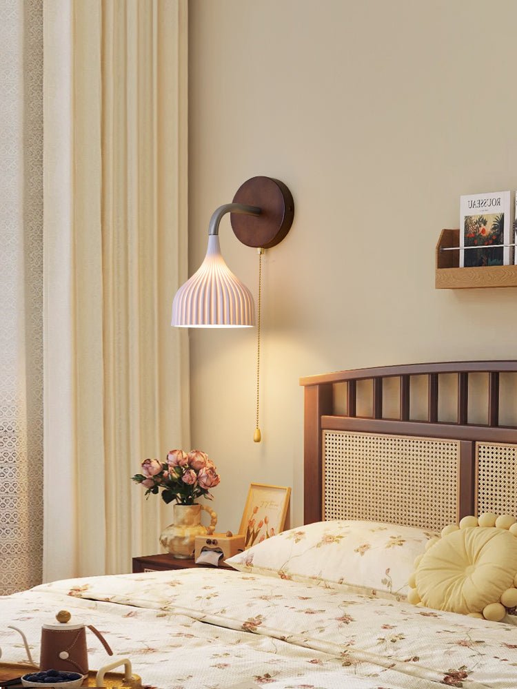 Cimararae Elegance Classic Holz-Wandleuchte