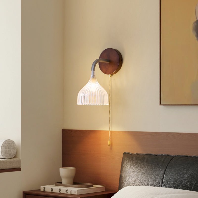 Cimararae Elegance Classic Holz-Wandleuchte