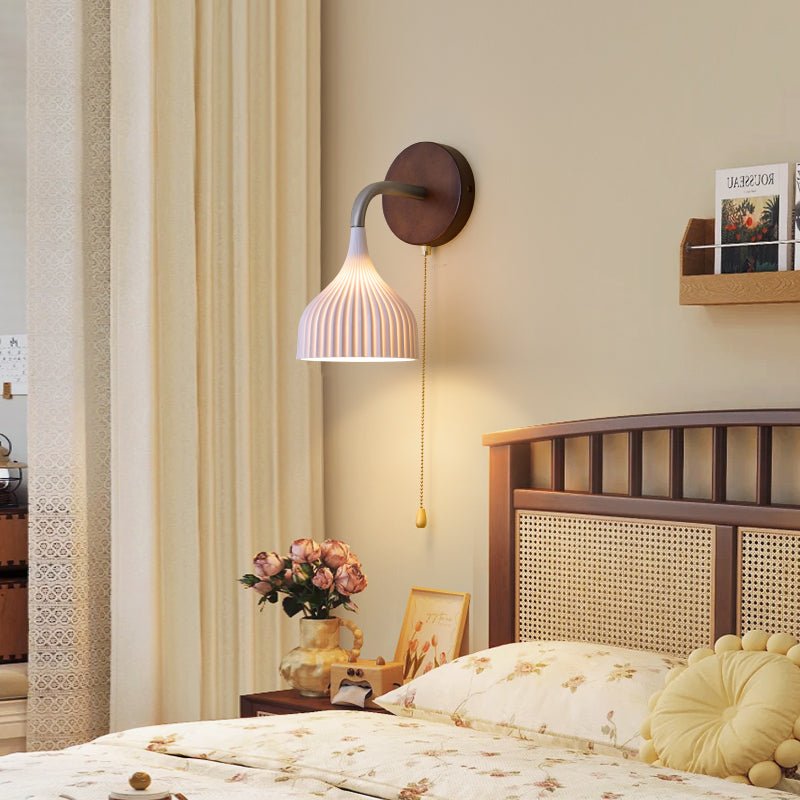 Cimararae Elegance Classic Holz-Wandleuchte