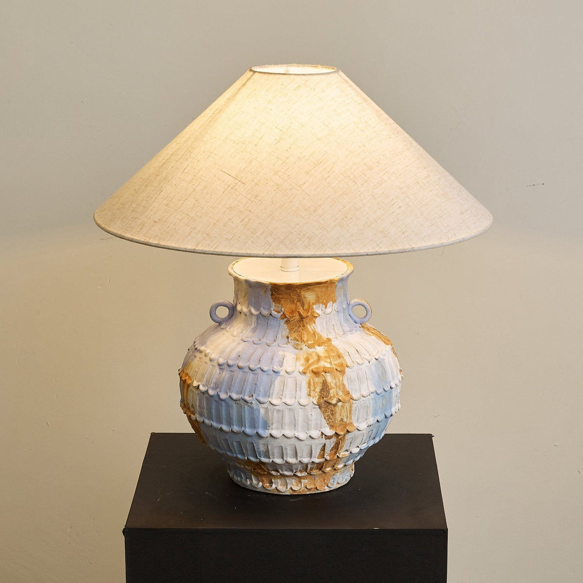 Artisan rustische Keramik-Tischlampe