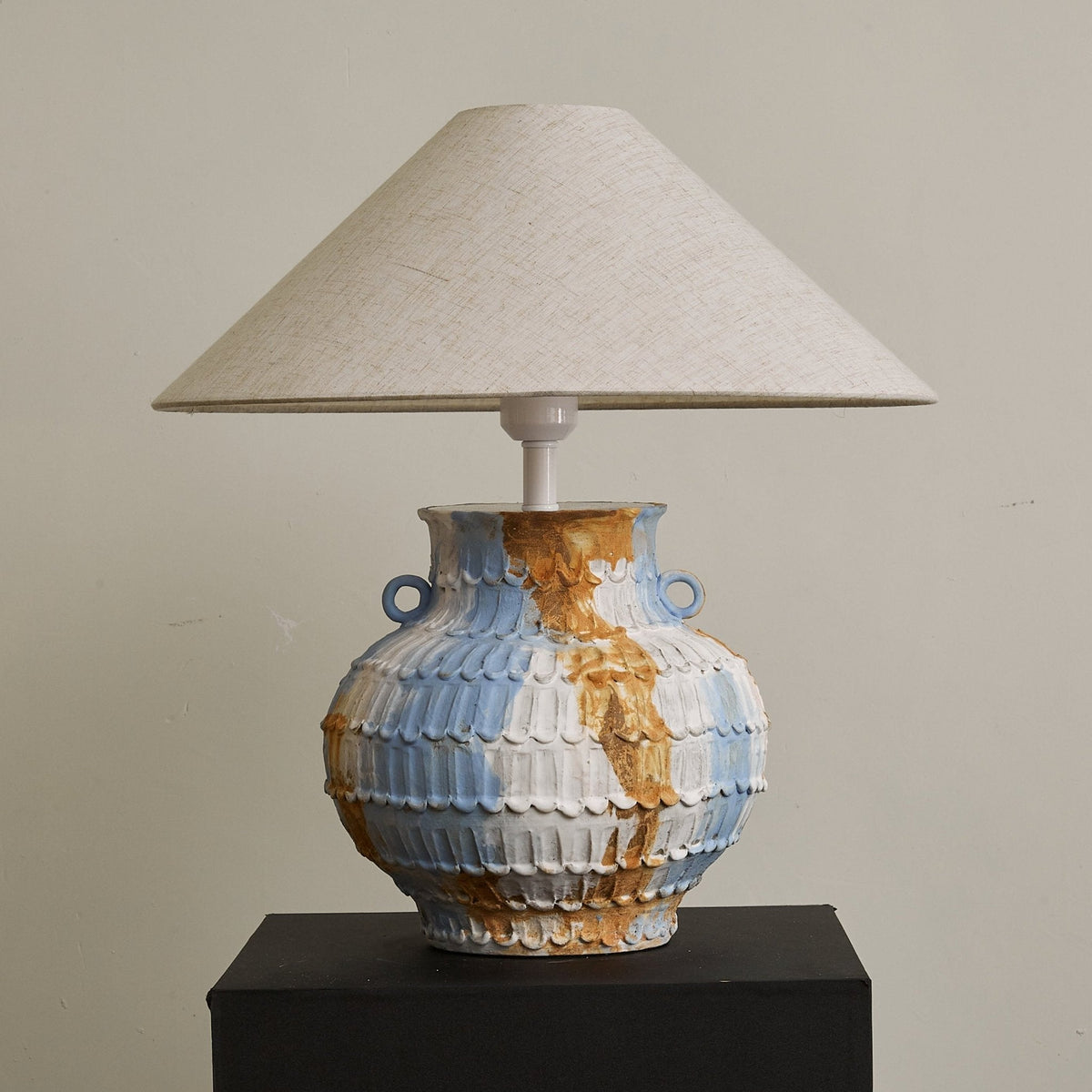 Artisan rustische Keramik-Tischlampe
