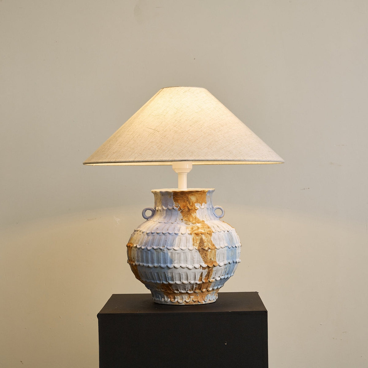 Artisan rustische Keramik-Tischlampe