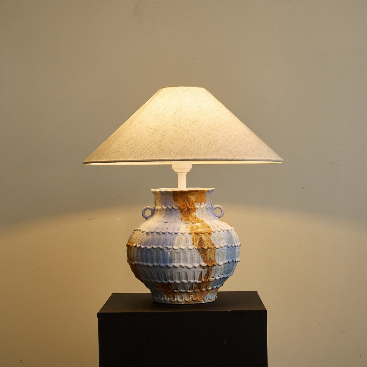 Artisan rustische Keramik-Tischlampe
