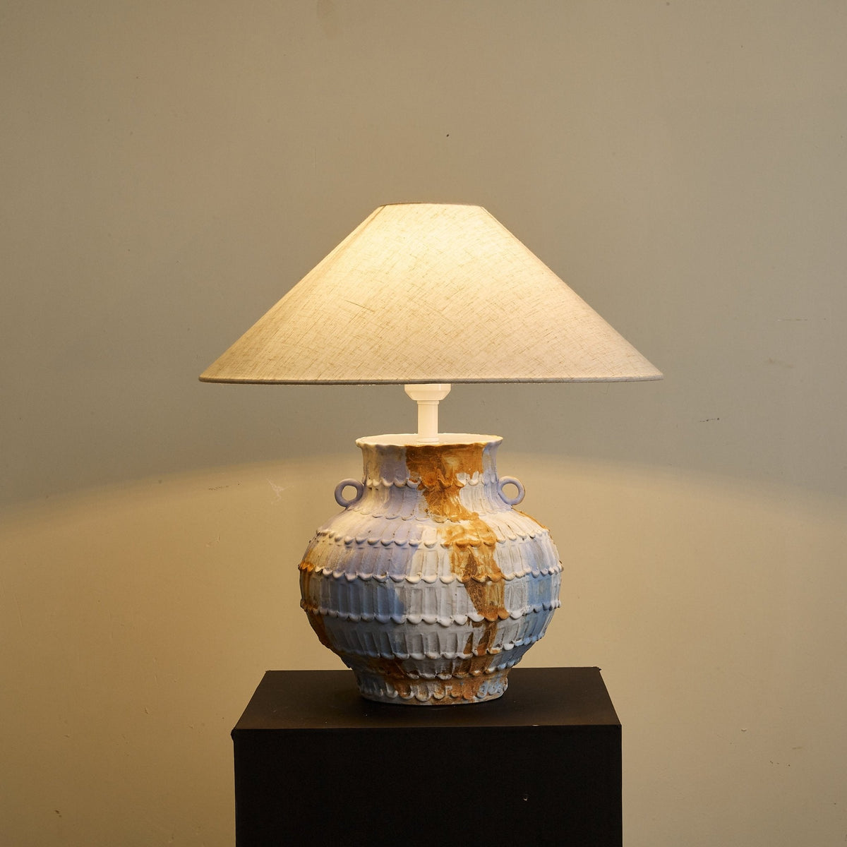 Artisan rustische Keramik-Tischlampe