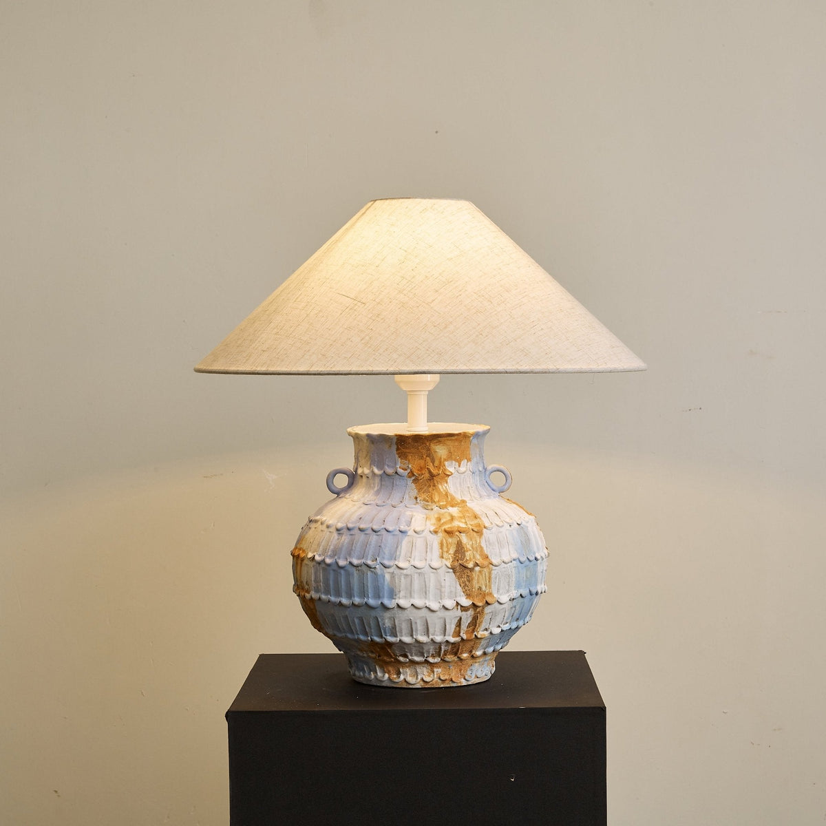 Artisan rustische Keramik-Tischlampe