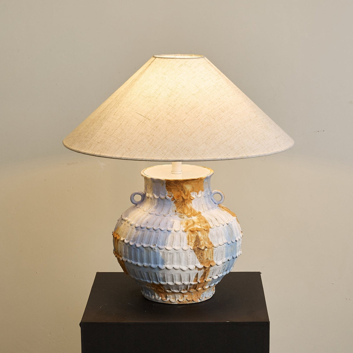 Artisan rustische Keramik-Tischlampe