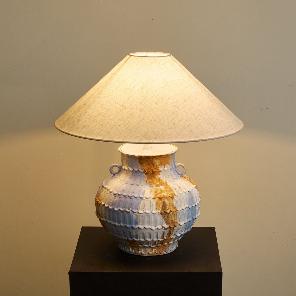 Artisan rustische Keramik-Tischlampe
