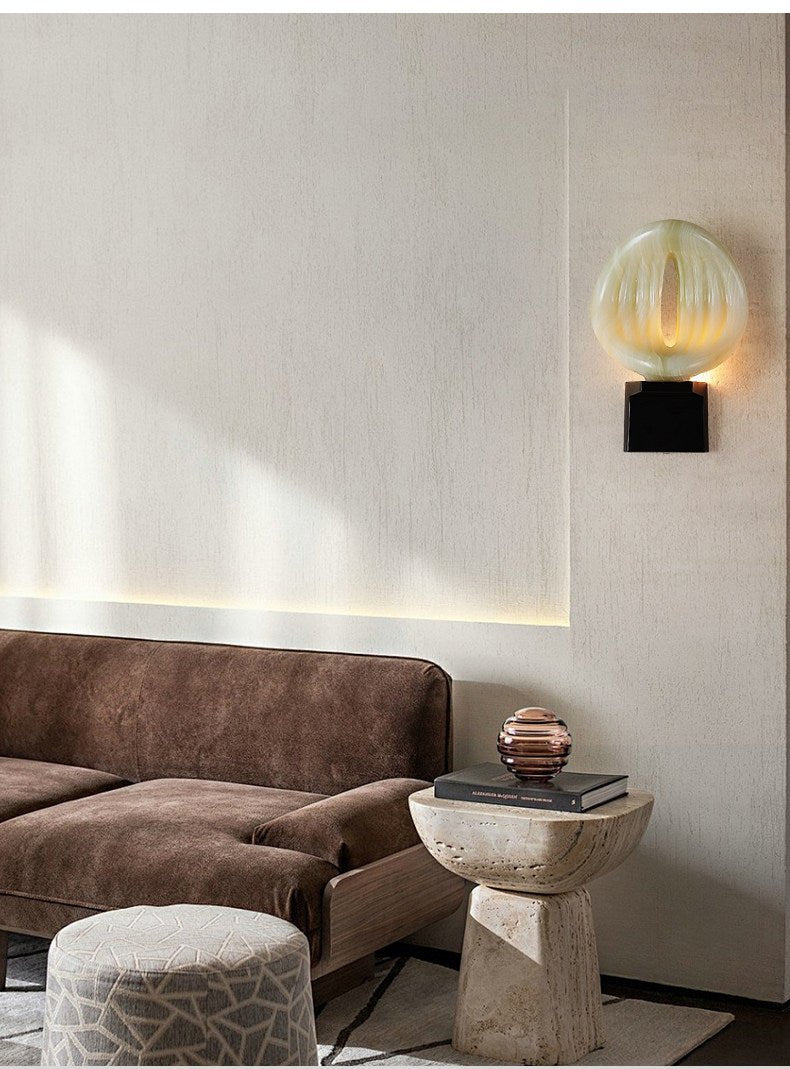 Eirion Rift Alabaster-Wandleuchte