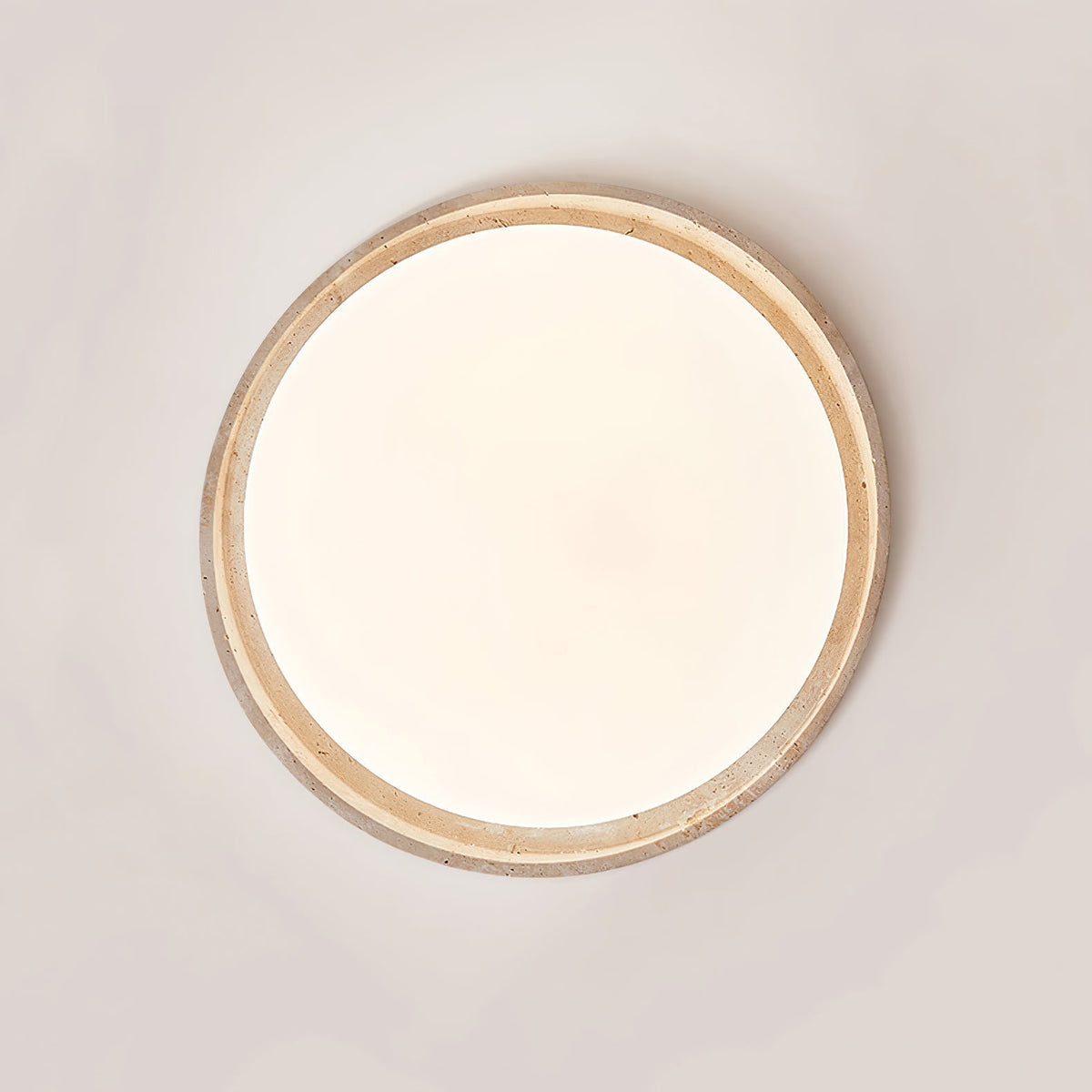 Cyvian Oval Frame Travertine Deckenleuchte