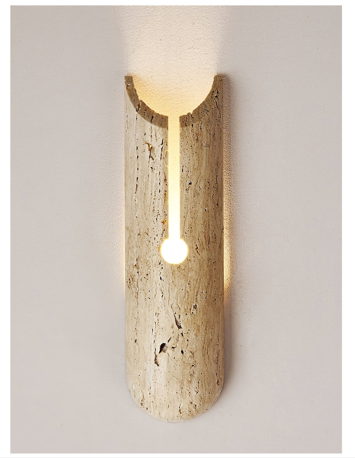 Norerette Rustic Gelber Travertin-Wandleuchte