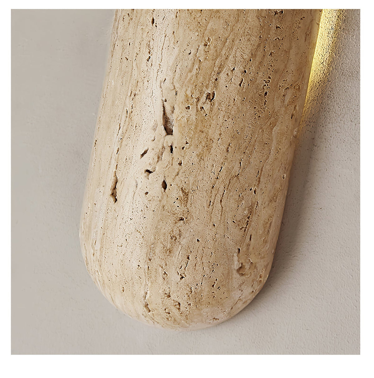 Norerette Rustic Gelber Travertin-Wandleuchte
