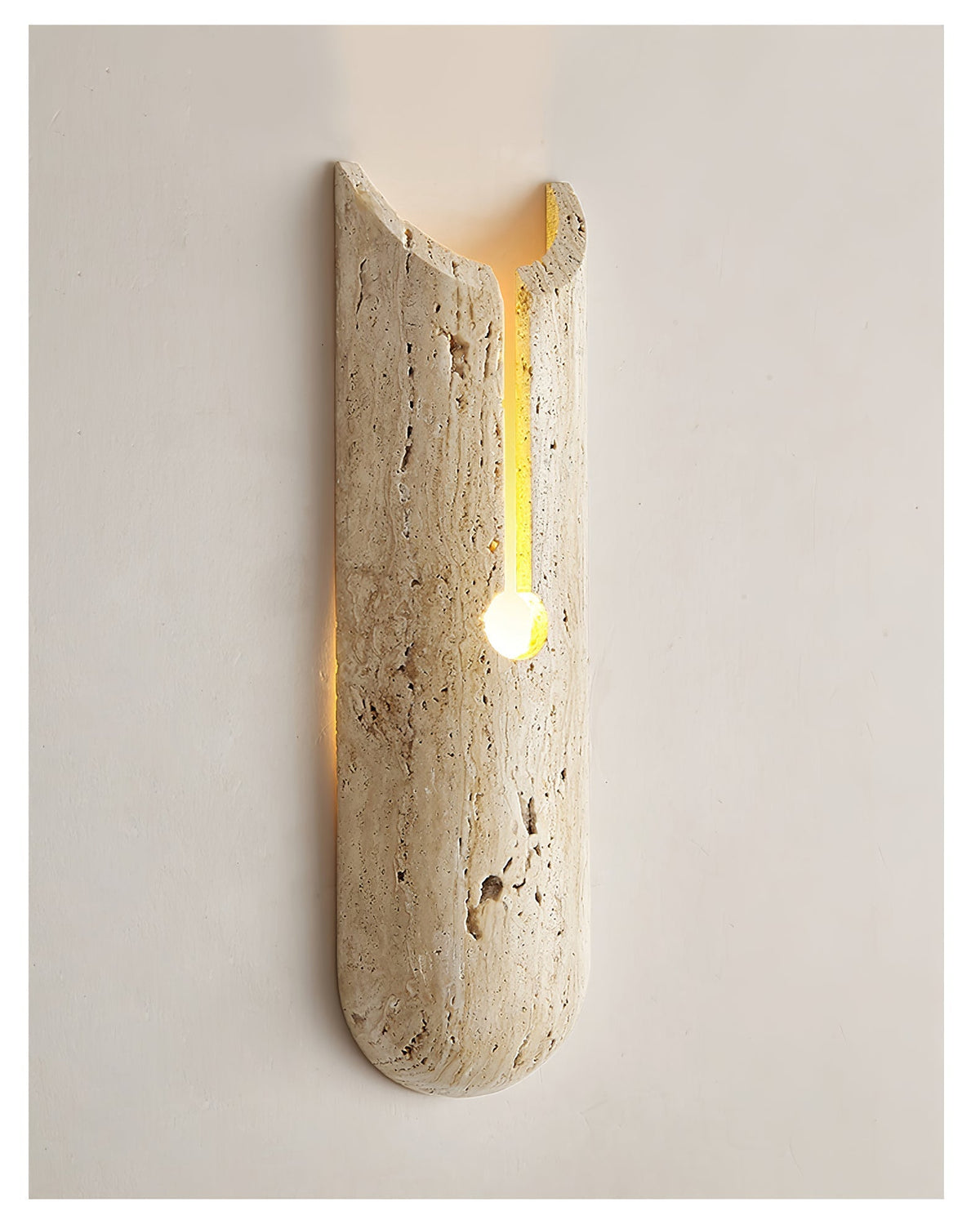 Norerette Rustic Gelber Travertin-Wandleuchte