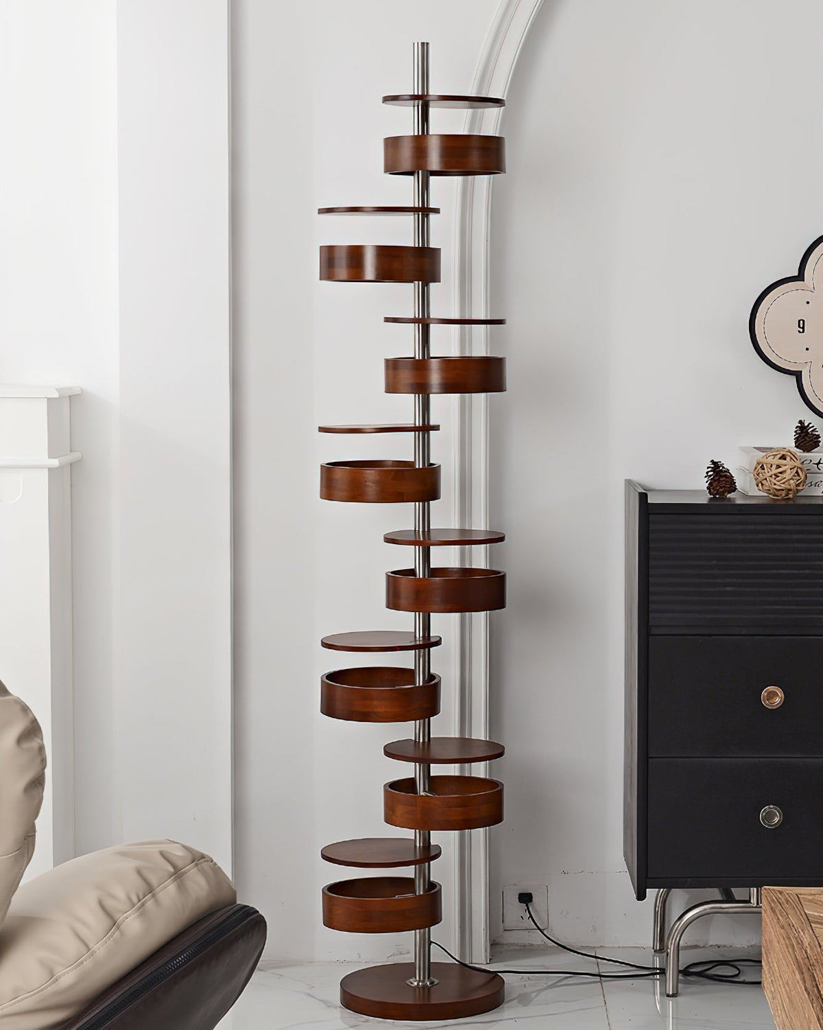 Lynix Stehleuchte aus Holz