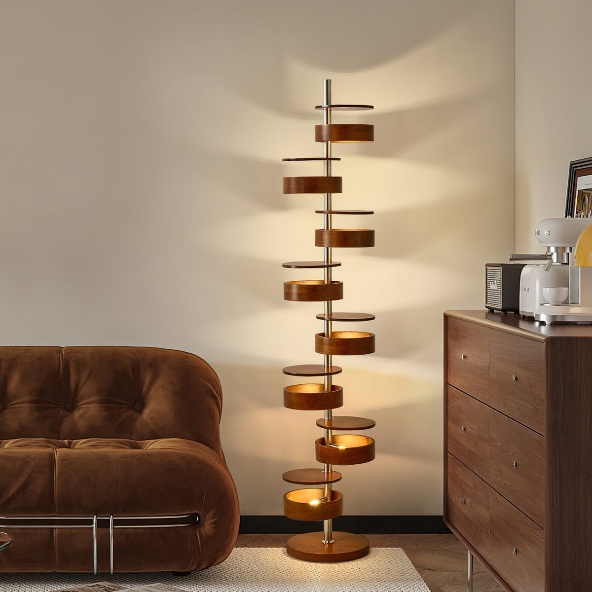 Lynix Stehleuchte aus Holz