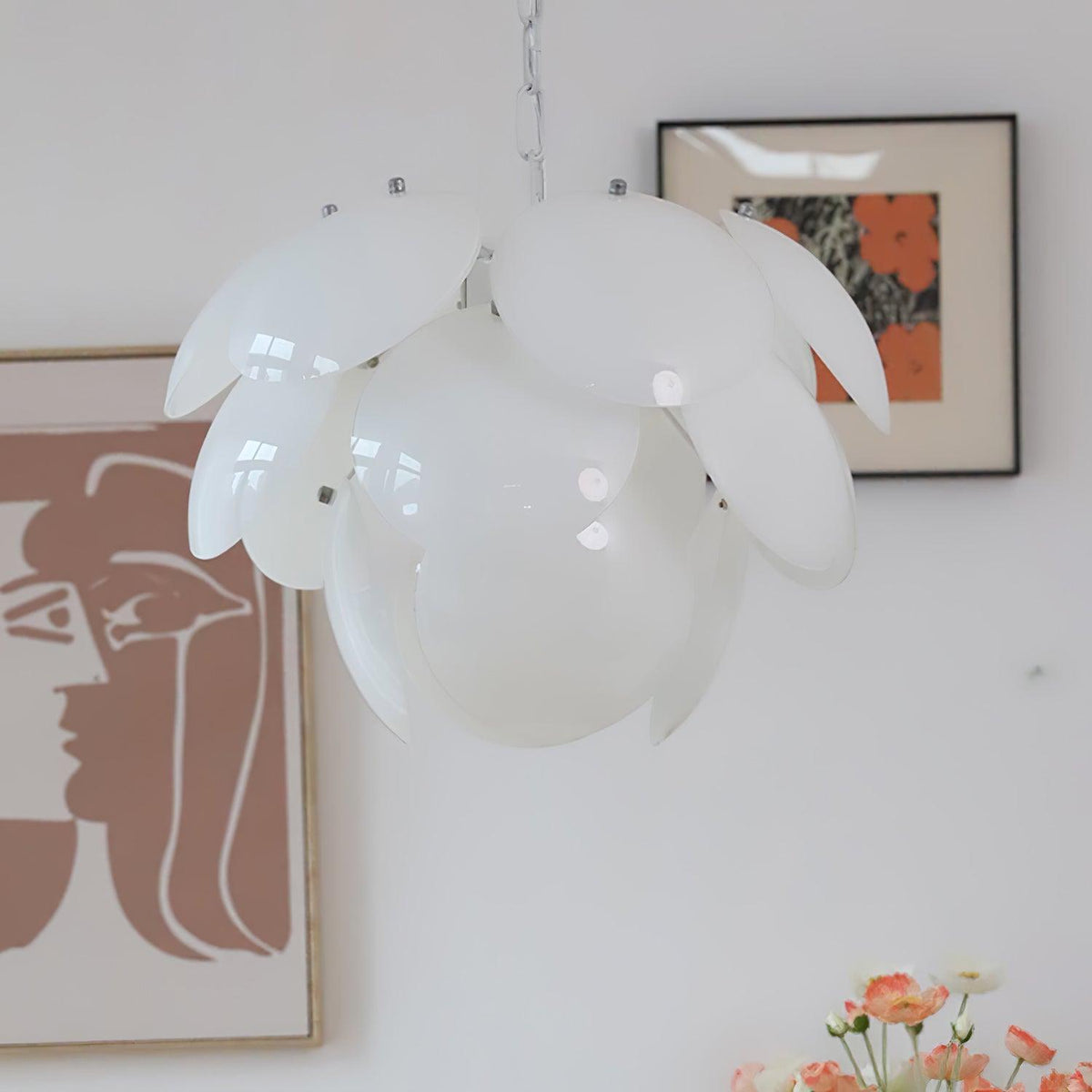 Sophia Kronleuchter aus Glas im minimalistischen Stil
