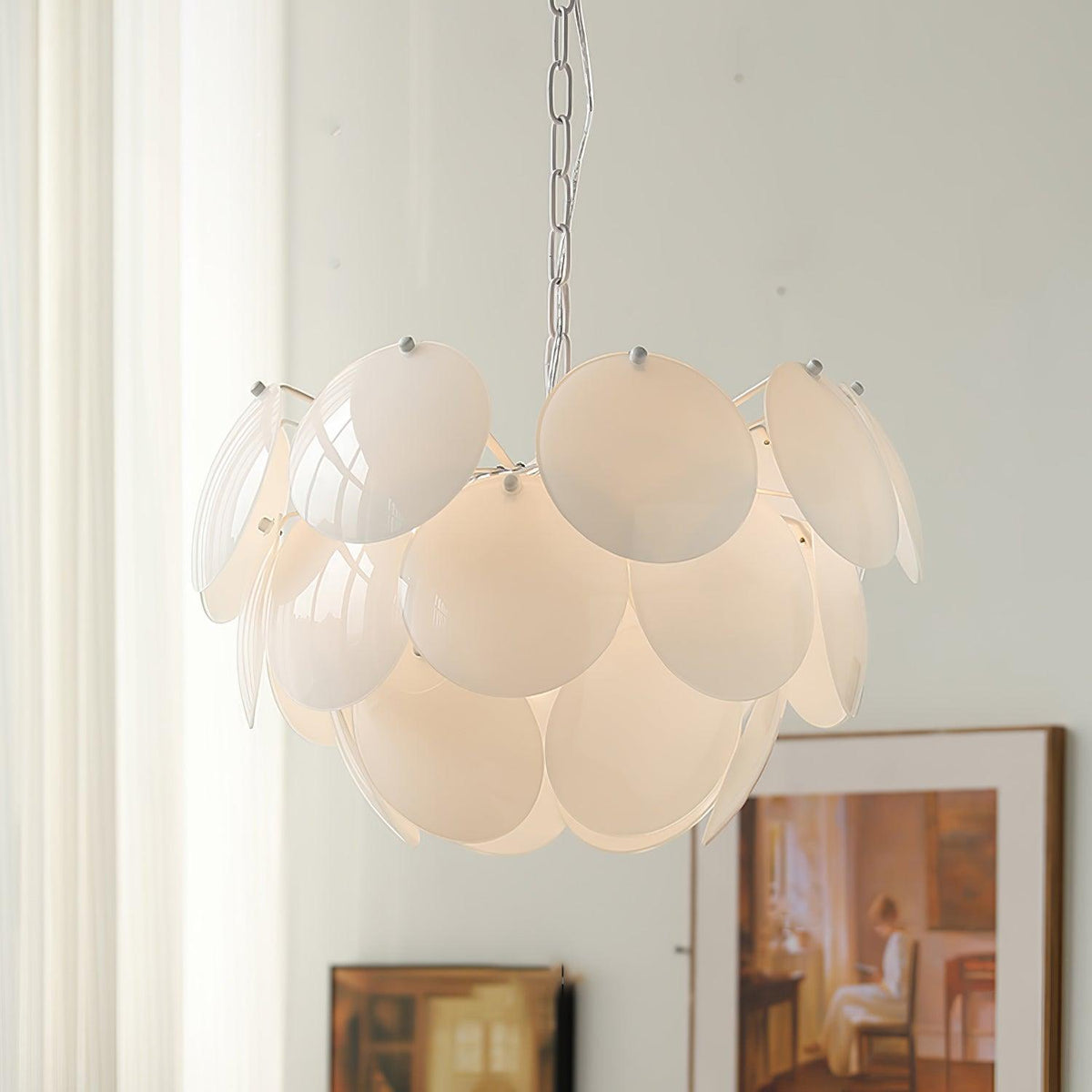 Sophia Kronleuchter aus Glas im minimalistischen Stil
