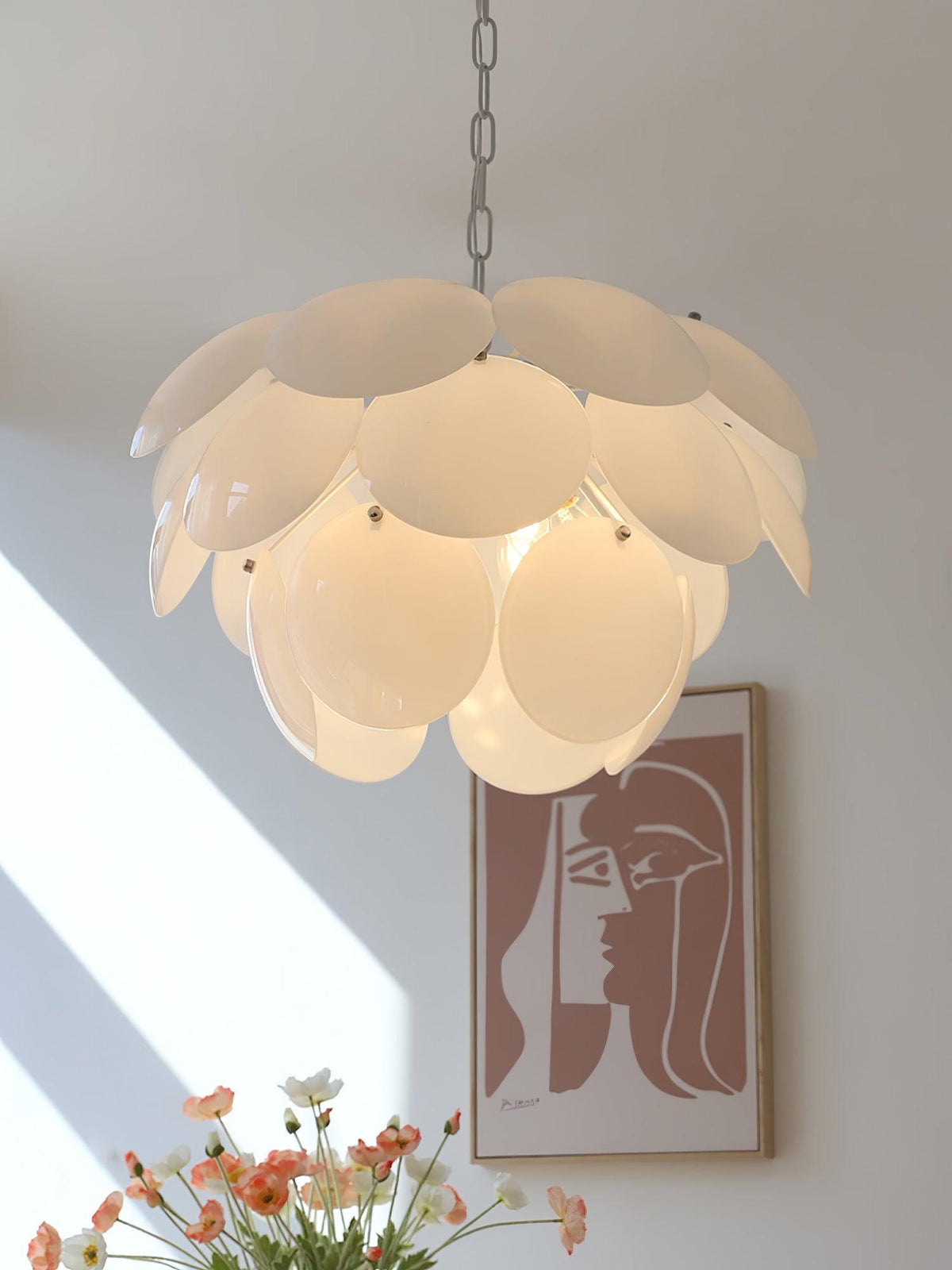 Sophia Kronleuchter aus Glas im minimalistischen Stil
