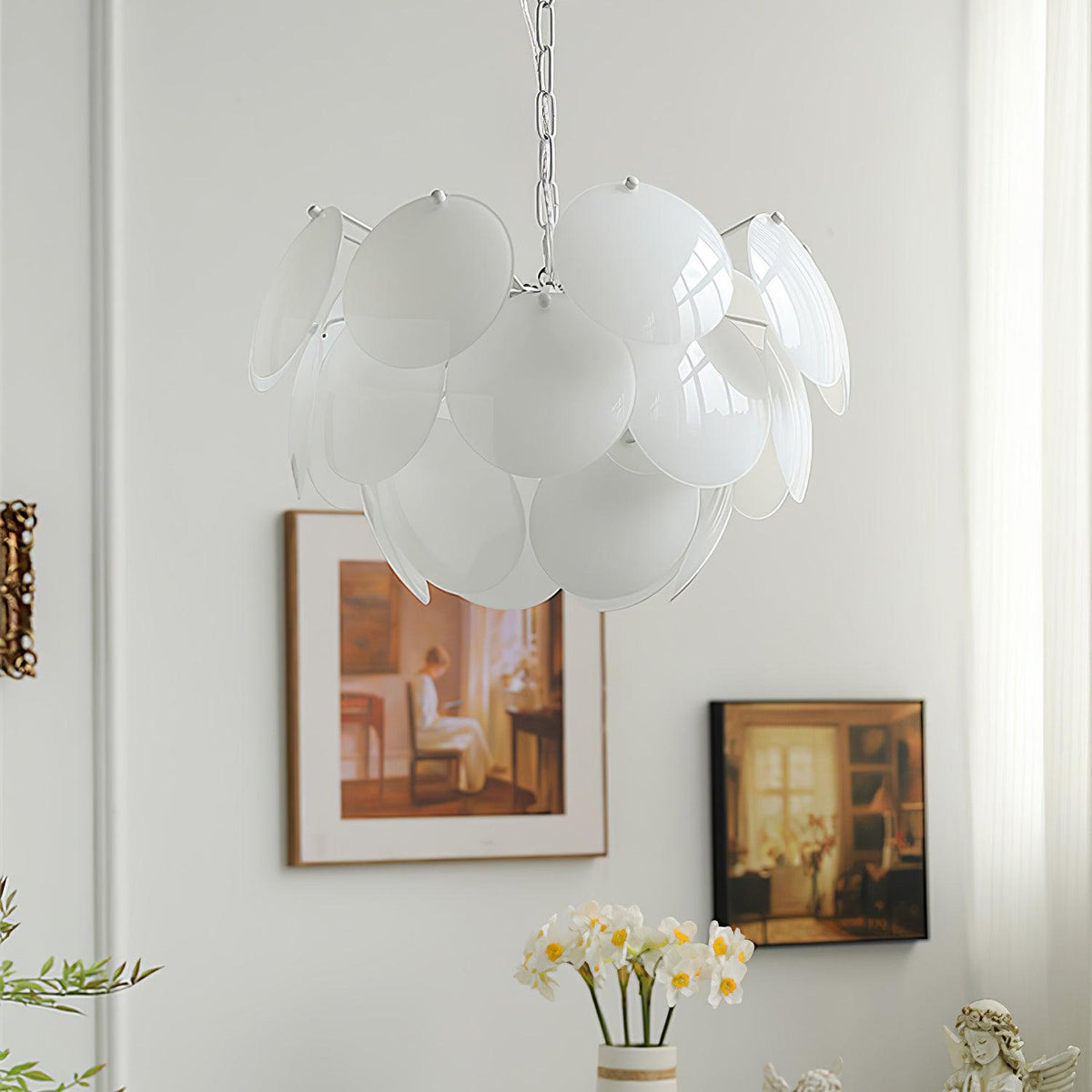 Sophia Kronleuchter aus Glas im minimalistischen Stil
