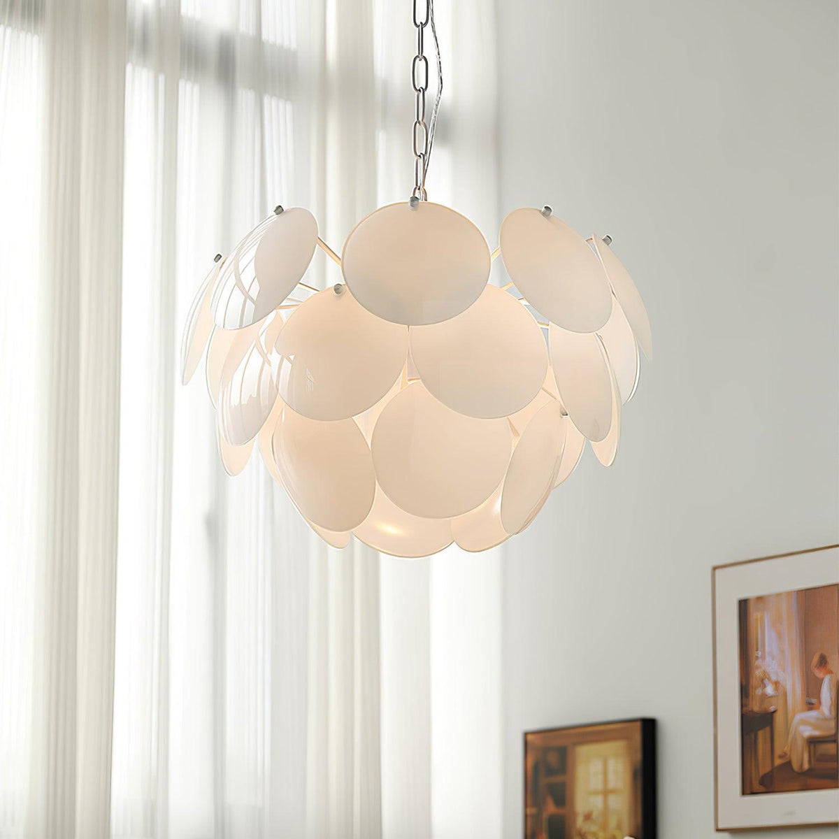 Sophia Kronleuchter aus Glas im minimalistischen Stil