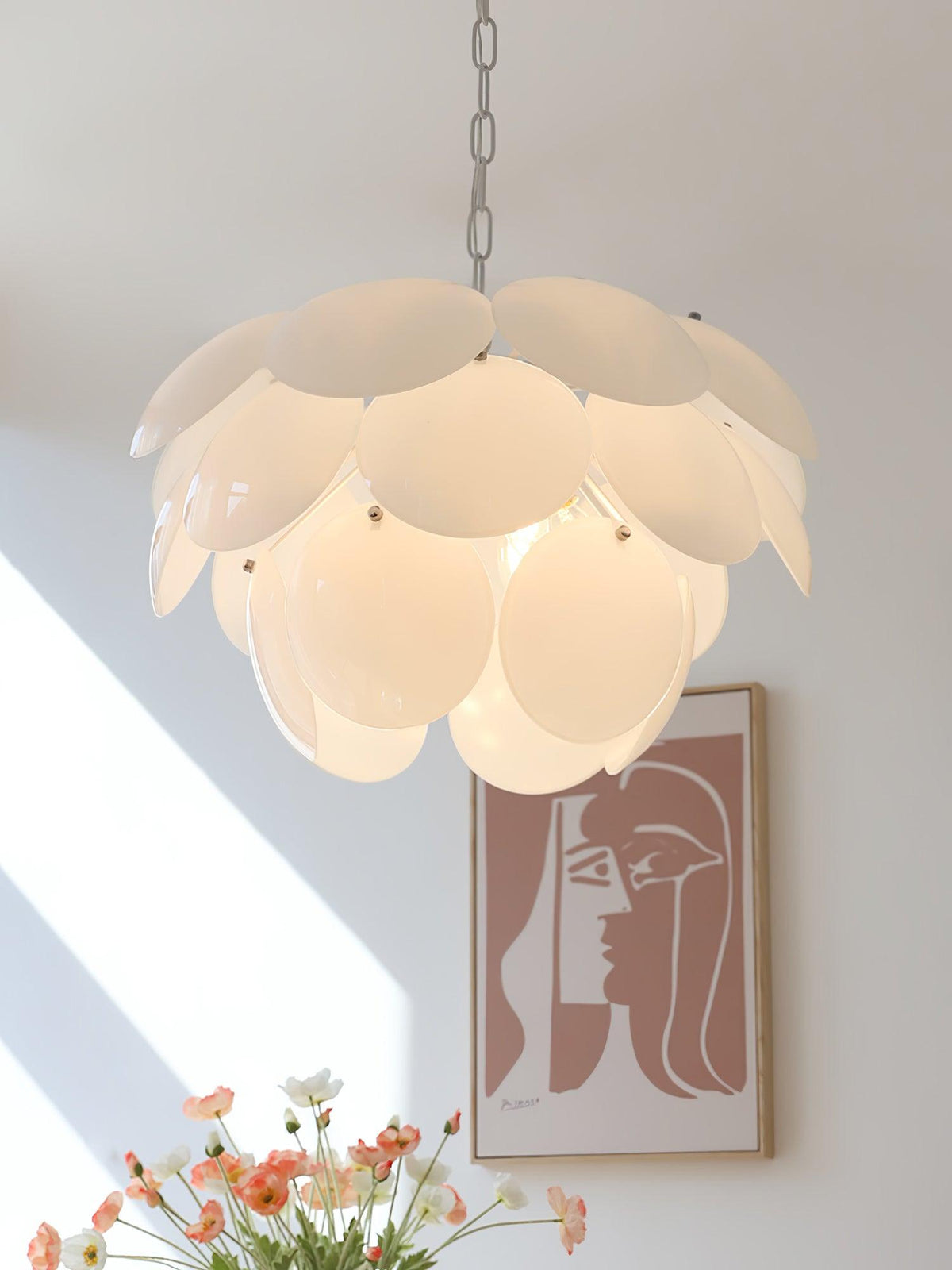 Sophia Kronleuchter aus Glas im minimalistischen Stil