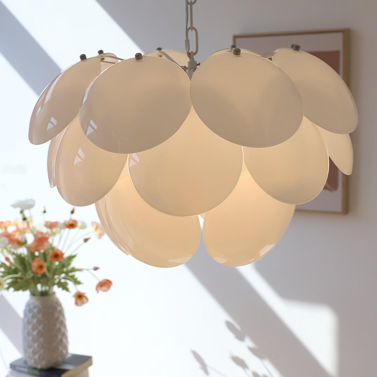 Sophia Kronleuchter aus Glas im minimalistischen Stil