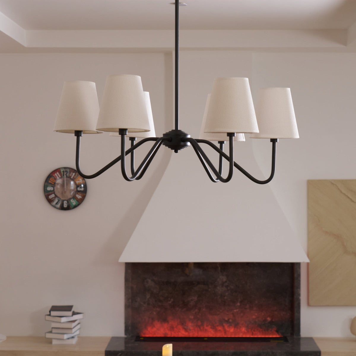 Aurvarira Kronleuchter Lumos Classic Schwarz Stoff