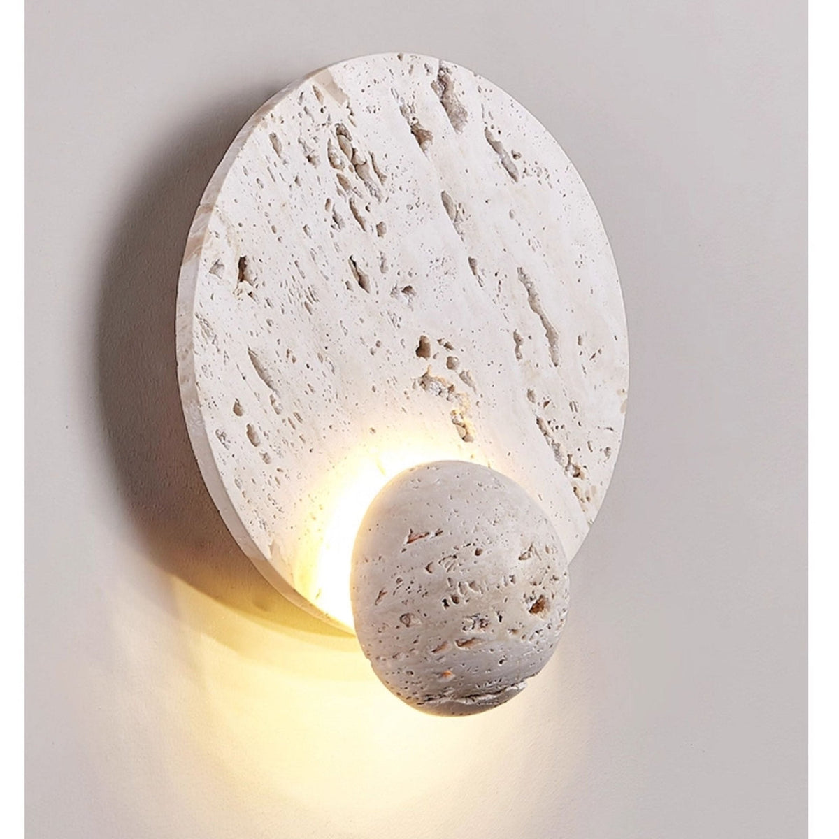 Norivaine Eclipse Travertin-Wandleuchte