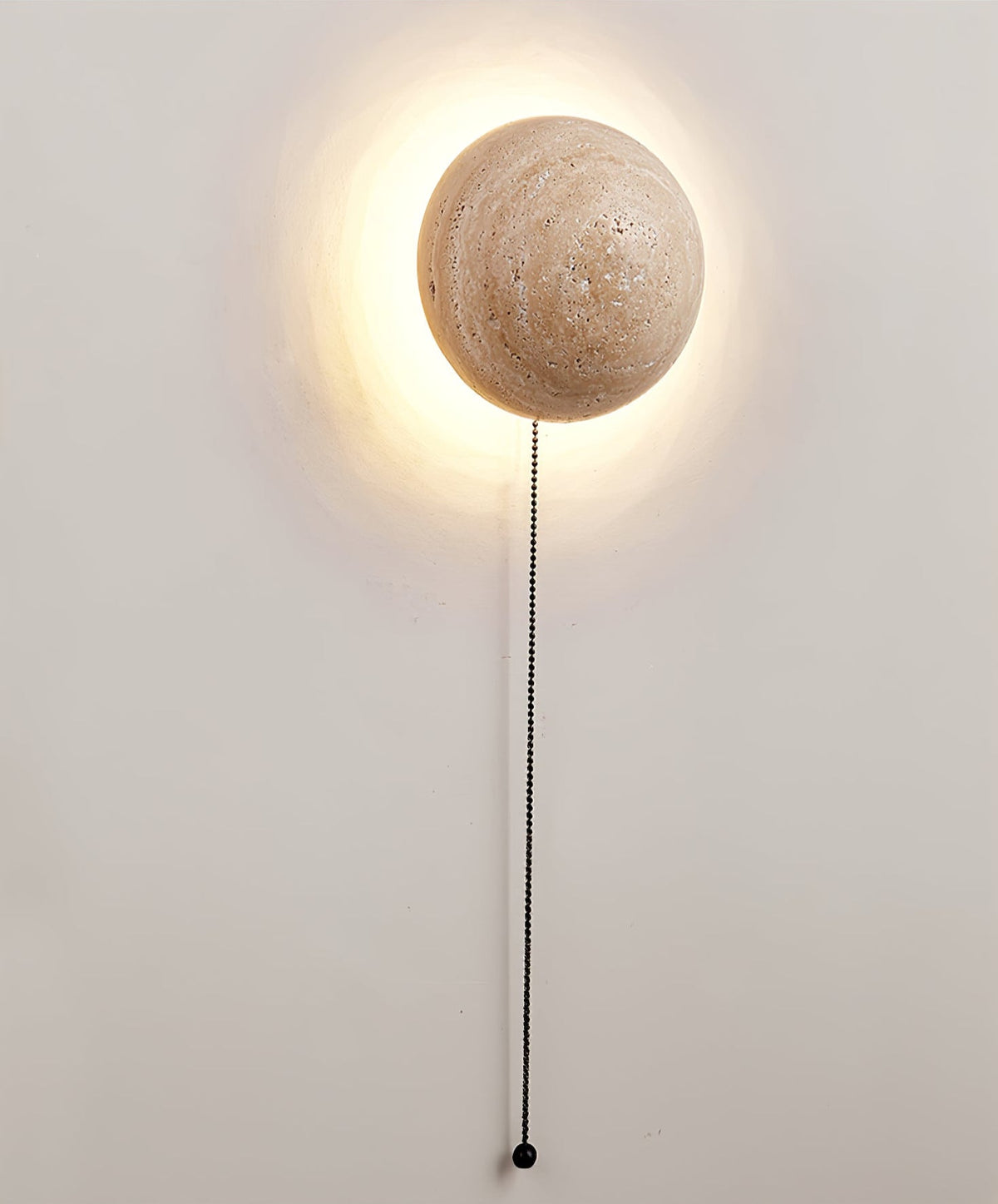 Vexael Minimalistische Wandleuchte aus gelbem Travertin